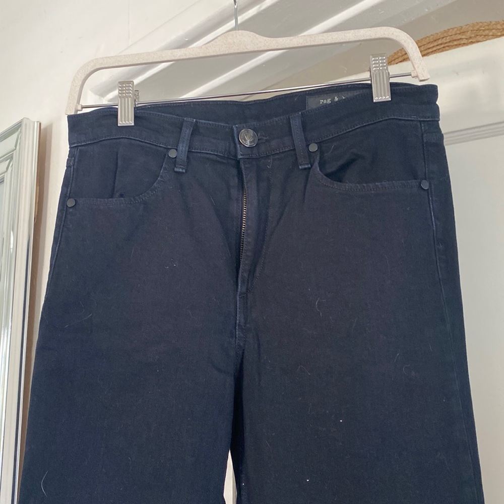 RAG AND BONE black straight leg jean size 28